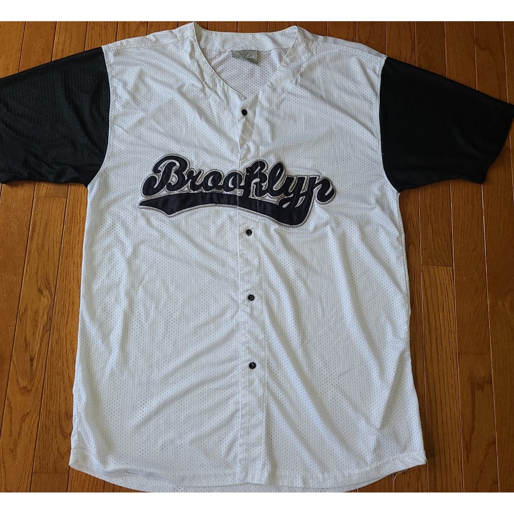 Royal Linx Men's 2XL Brooklyn Button Up Jersey Color Block Black White